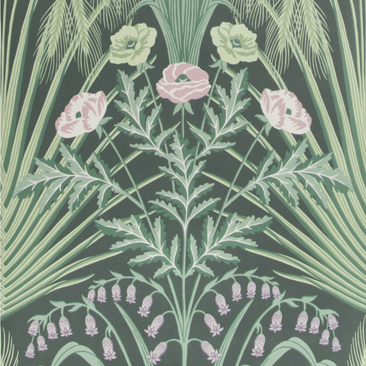 COLE & SON - BLUEBELL- SAGE ON CHARCOAL - Wallcovering by the Roll SAGE ON CHARCOAL