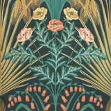 COLE & SON - BLUEBELL- TEAL/GOLD/PETROL - Wallcovering by the Roll