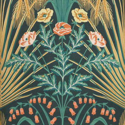 COLE & SON - BLUEBELL- TEAL/GOLD/PETROL - Wallcovering by the Roll TEAL/GOLD/PETROL