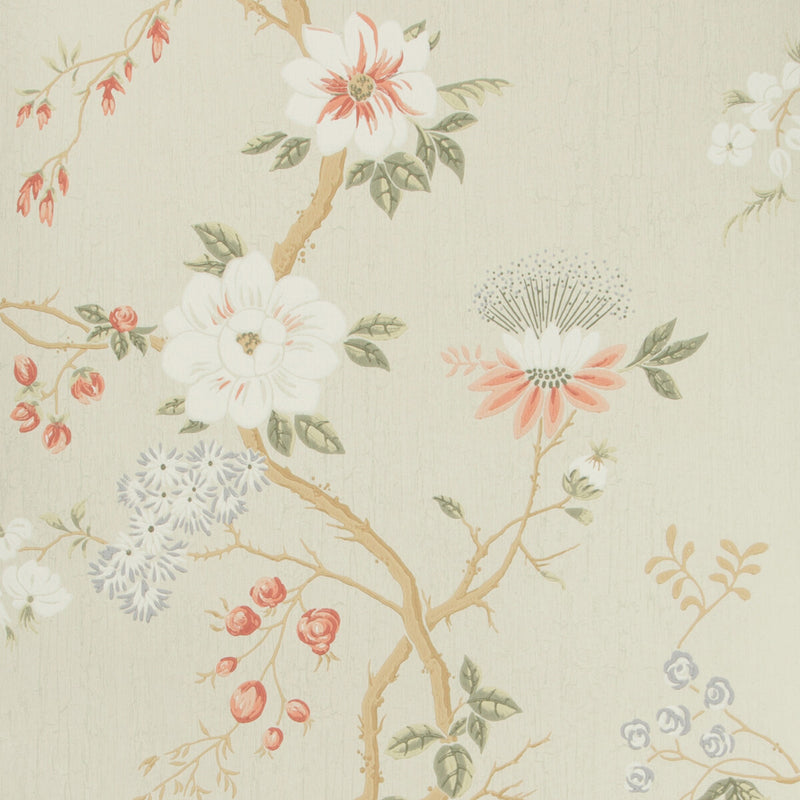 COLE & SON - CAMELLIA- CORAL/D EGG/EDNIL - Wallcovering by the Roll CORAL/D EGG/EDNIL