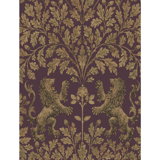 COLE & SON - BOSCOBEL OAK- GOLD/CLARET - Wallcovering by the Roll GOLD/CLARET