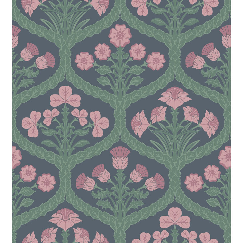 COLE & SON - FLORAL KINGDOM- ROSE/FORES - Wallcovering by the Roll ROSE/FORES