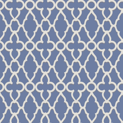 COLE & SON - TREILLAGE- WHITE/HYACINTH - Wallcovering by the Roll WHITE/HYACINTH