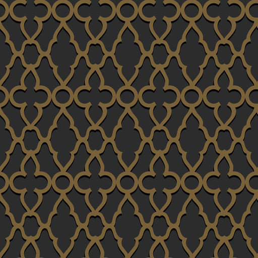 COLE & SON - TREILLAGE- M BRONZE/CHAR - Wallcovering by the Roll M BRONZE/CHAR