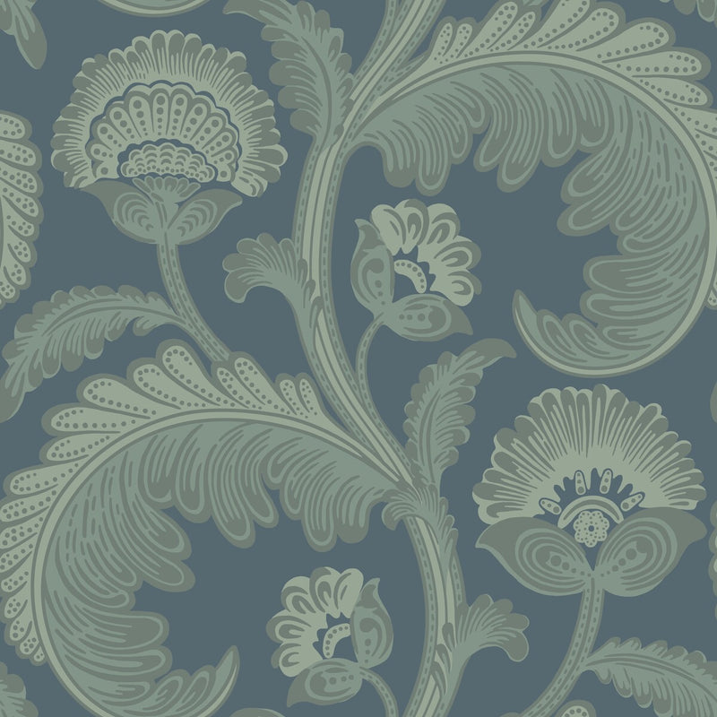 COLE & SON - FANFARE FLOCK- DK EGG/PET - Wallcovering by the Roll DK EGG/PET
