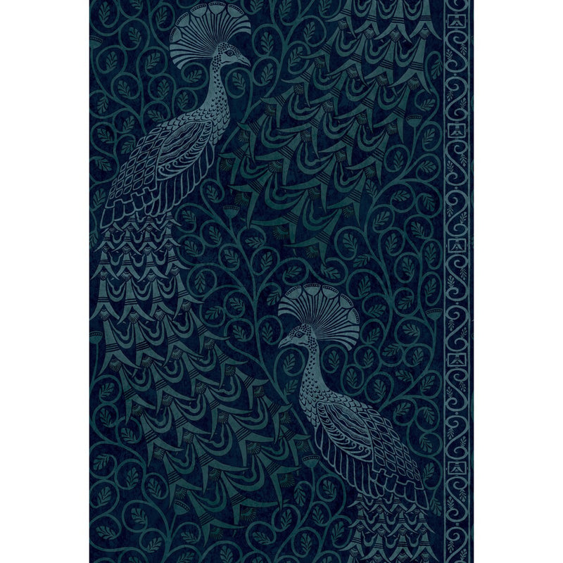 COLE & SON - PAVO PARADE- M PETROL/INK - Wallcovering by the Roll M PETROL/INK