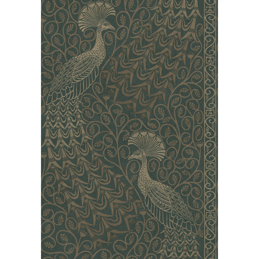 COLE & SON - PAVO PARADE- MGILVER/GREEN - Wallcovering by the Roll MGILVER/GREEN