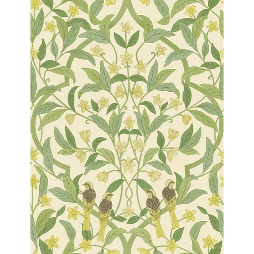 COLE & SON - JASMINE & SERIN SYMPHONY- CHARTREUSE/GRN/WT - Wallcovering by the Roll CHARTREUSE/GRN/WT