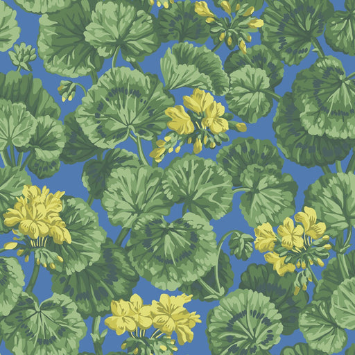 COLE & SON - GERANIUM- LEMON/FOREST GREEN/ELECTRIC BLUE - Wallcovering by the Roll LEMON/FOREST GREEN/ELECTRIC BLUE