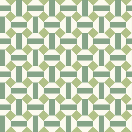 COLE & SON - ALICATADO- LEAF GREENS ON CHALK  - Wallcovering by the Roll LEAF GREENS ON CHALK
