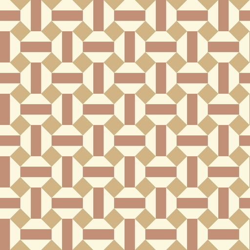 COLE & SON - ALICATADO- TERRACOTTA ON PARCHMENT - Wallcovering by the Roll TERRACOTTA ON PARCHMENT