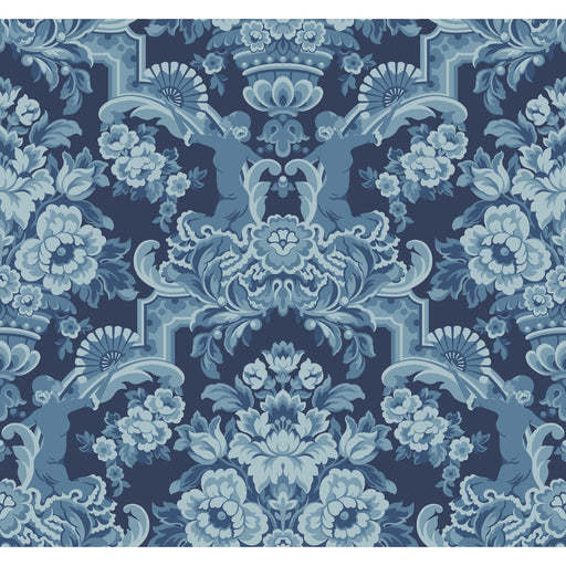 COLE & SON - LOLA- CHINA BLUES ON MIDNIGHT - Wallcovering by the Roll CHINA BLUES ON MIDNIGHT