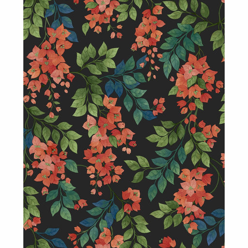 COLE & SON - BOUGAINVILLEA- ROUGE/GREEN/C SKY/CHARCOAL - Wallcovering by the Roll ROUGE/GREEN/C SKY/CHARCOAL