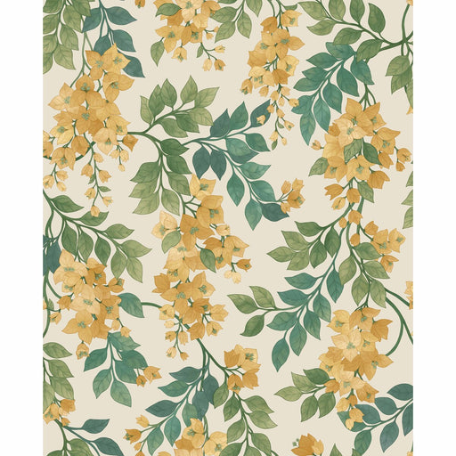 COLE & SON - BOUGAINVILLEA- MARIGOLD/LF GRN/EMERALD/PARC - Wallcovering by the Roll MARIGOLD/LF GRN/EMERALD/PARC