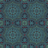 COLE & SON - PICCADILLY- PETROL/RED/METALLIC GOLD ON INK - Wallcovering by the Roll