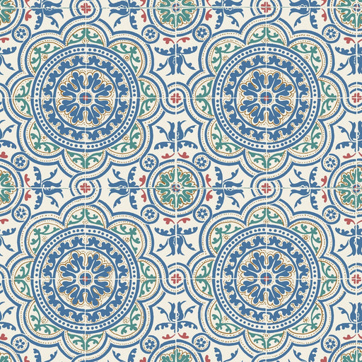 COLE & SON - PICCADILLY- DENIM & ROUGE ON CHALK - Wallcovering by the Roll DENIM & ROUGE ON CHALK
