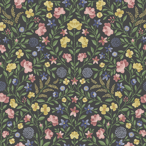 COLE & SON - COURT EMBROIDERY- YELLOW - Wallcovering by the Roll YELLOW