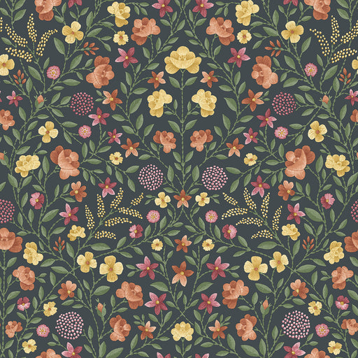 COLE & SON - COURT EMBROIDERY- MARIGOLD - Wallcovering by the Roll MARIGOLD