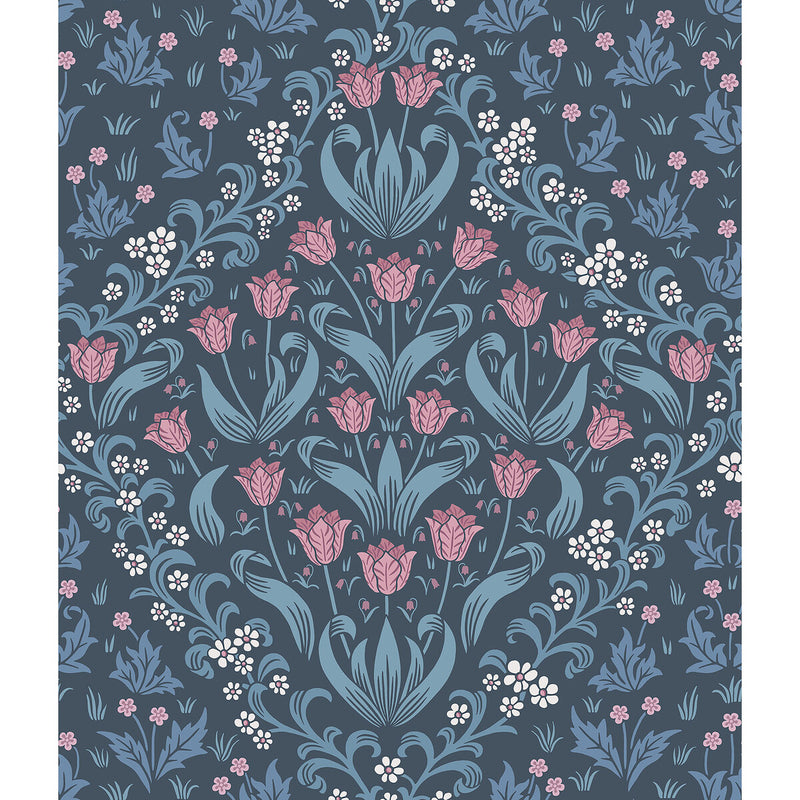 COLE & SON - TUDOR GARDEN- FS&CBLU/MIDN - Wallcovering by the Roll FS&CBLU/MIDN
