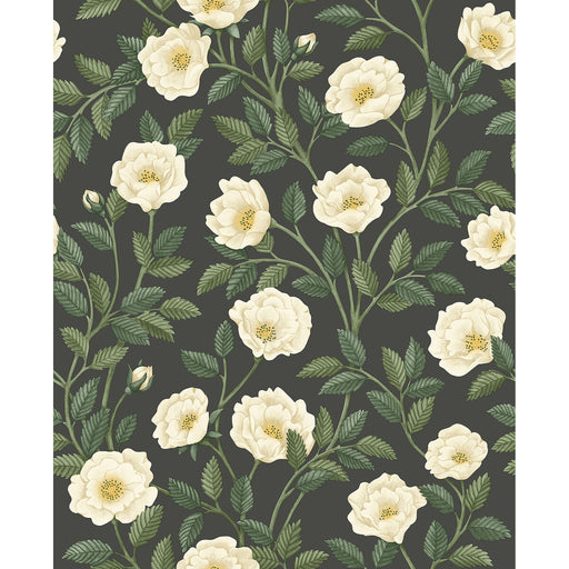 COLE & SON - HAMPTON ROSES- CRM&FGRN/CH - Wallcovering by the Roll CRM&FGRN/CH