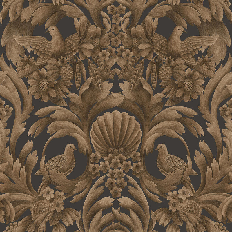 COLE & SON - GIBBONS CARVING- MBRNZ/CHR - Wallcovering by the Roll MBRNZ/CHR