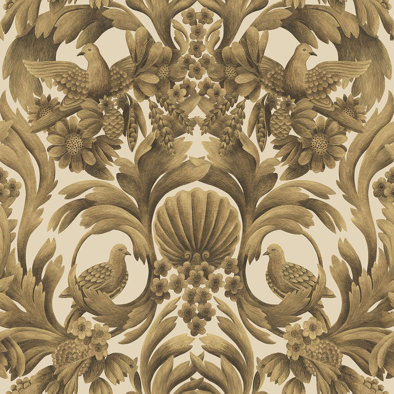 COLE & SON - GIBBONS CARVING- MGLD/SAND - Wallcovering by the Roll MGLD/SAND