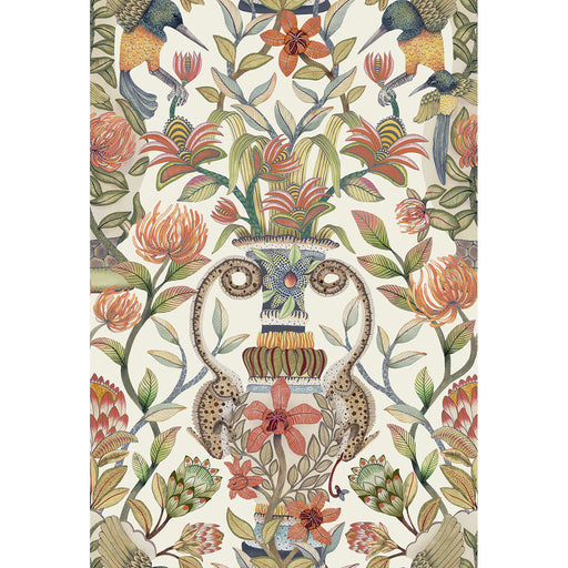 COLE & SON - PROTEA GARDEN- OGRN&TNGRN/WHT - Wallcovering by the Roll OGRN&TNGRN/WHT