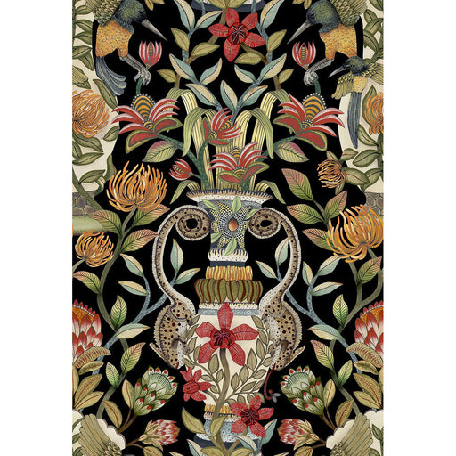 COLE & SON - PROTEA GARDEN- OLV&RG/BLCK - Wallcovering by the Roll OLV&RG/BLCK