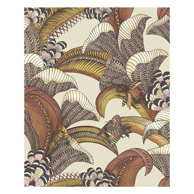 COLE & SON - HOOPOE LEAVES- CRIMSON - Wallcovering by the Roll CRIMSON