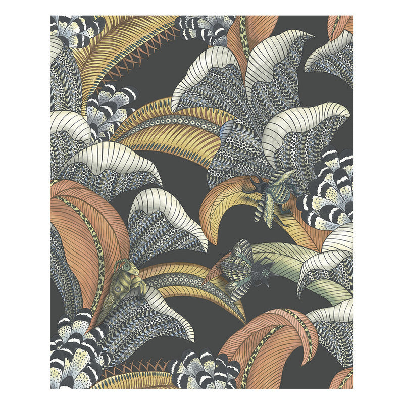 COLE & SON - HOOPOE LEAVES- CHARCOAL - Wallcovering by the Roll CHARCOAL