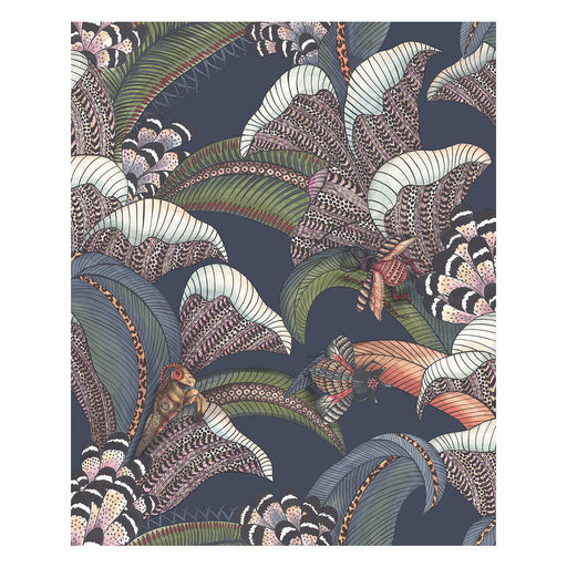 COLE & SON - HOOPOE LEAVES- MIDNIGHT - Wallcovering by the Roll MIDNIGHT