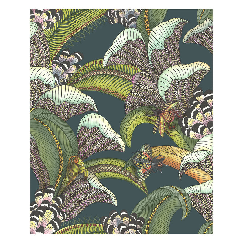 COLE & SON - HOOPOE LEAVES- VIRIDIAN - Wallcovering by the Roll VIRIDIAN