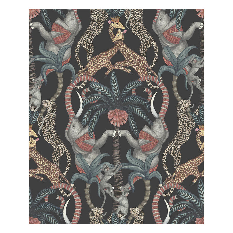 COLE & SON - SAFARI TOTEM- RBY&PRNTRMBL/CHRCL - Wallcovering by the Roll RBY&PRNTRMBL/CHRCL