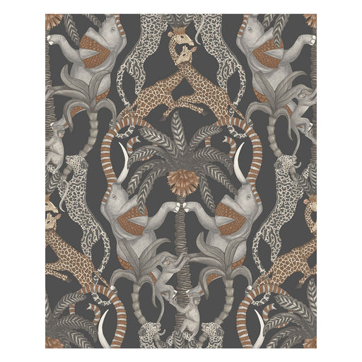 COLE & SON - SAFARI TOTEM- GNGR&TP/CHRCL - Wallcovering by the Roll GNGR&TP/CHRCL