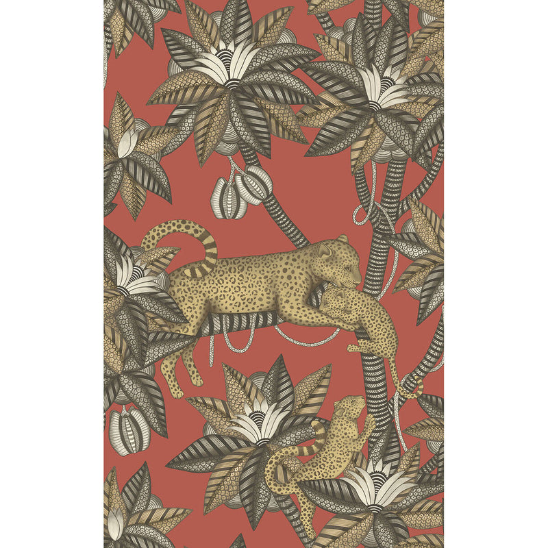 COLE & SON - SATARA- SOOT&METGLD/ROUGE - Wallcovering by the Roll SOOT&METGLD/ROUGE