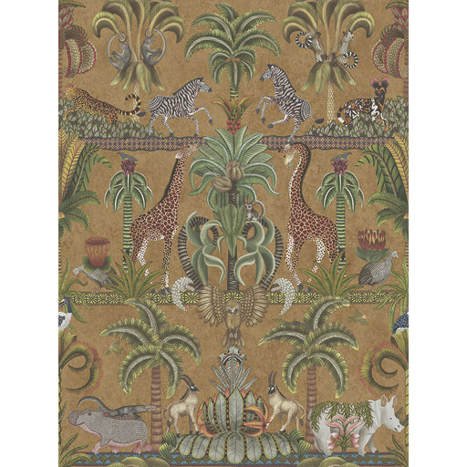 COLE & SON - AFRIKA KINGDOM- OLGRN/SPGRN/MT BRONZ - Wallcovering by the Roll OLGRN/SPGRN/MT BRONZ