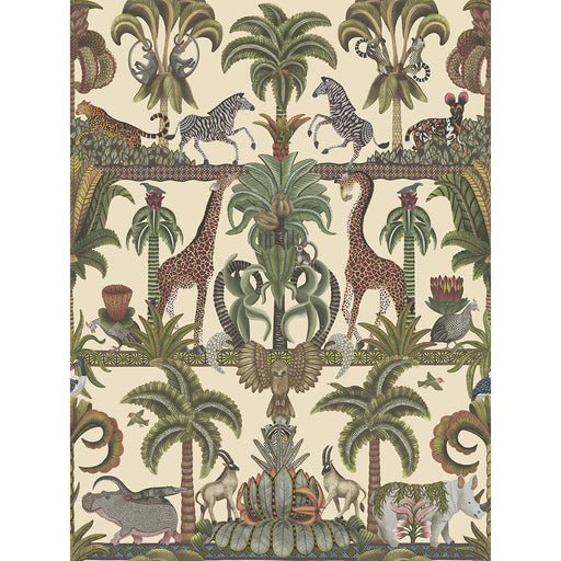 COLE & SON - AFRIKA KINGDOM- OLGREEN & SPGREEN/CREAM - Wallcovering by the Roll OLGREEN & SPGREEN/CREAM