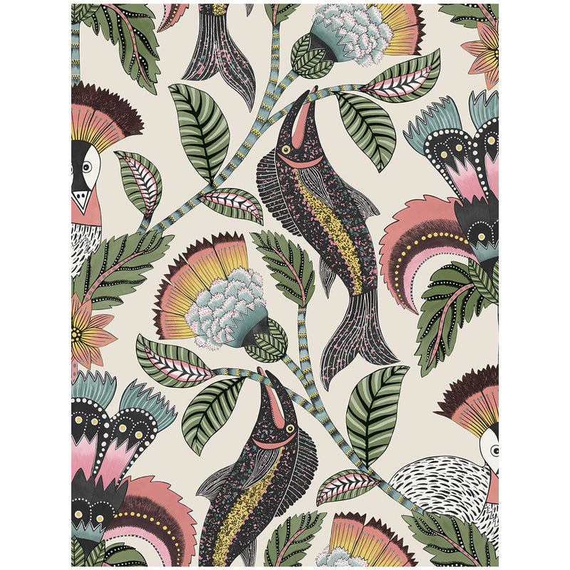 COLE & SON - NENE- CORAL PARCHMENT - Wallcovering by the Roll CORAL PARCHMENT