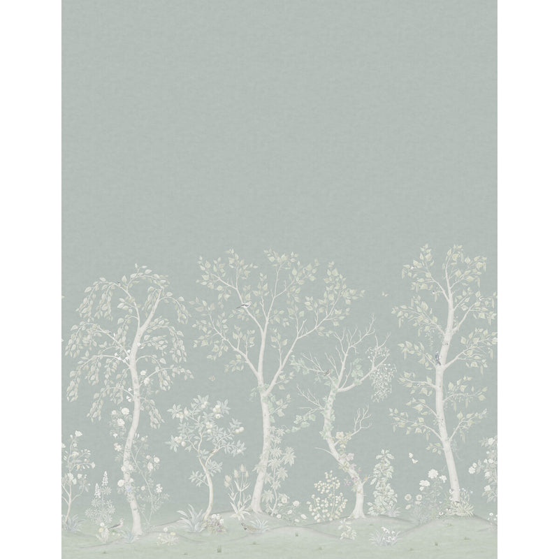 COLE & SON - SEASONAL WOODS METALLIC- JADE / SAGE PEARL - Wallcovering by the EACH JADE / SAGE PEARL
