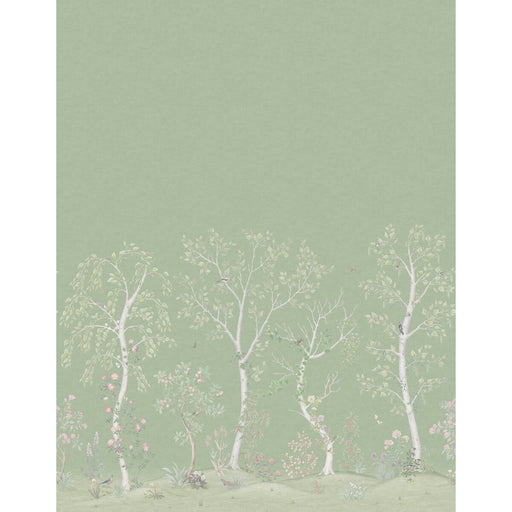 COLE & SON - SEASONAL WOODS SILK- OLIVE SILK - Wallcovering by the EACH OLIVE SILK