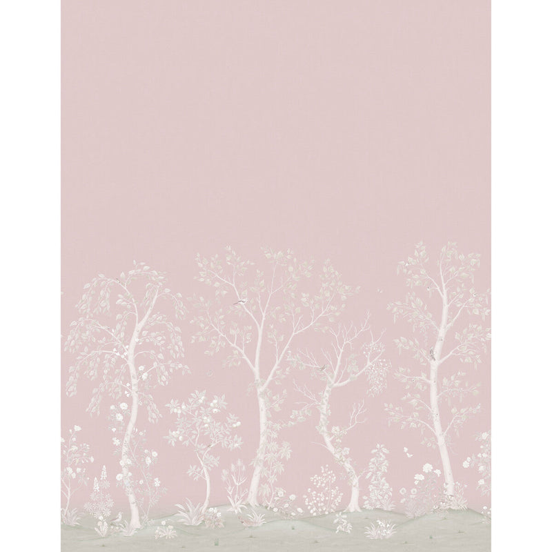 COLE & SON - SEASONAL WOODS SILK- ROSE - Wallcovering by the EACH ROSE
