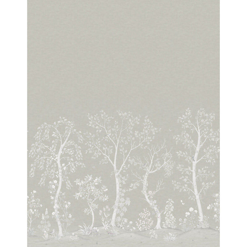 COLE & SON - SEASONAL WOODS METALLIC- PLATINUM - Wallcovering by the EACH PLATINUM