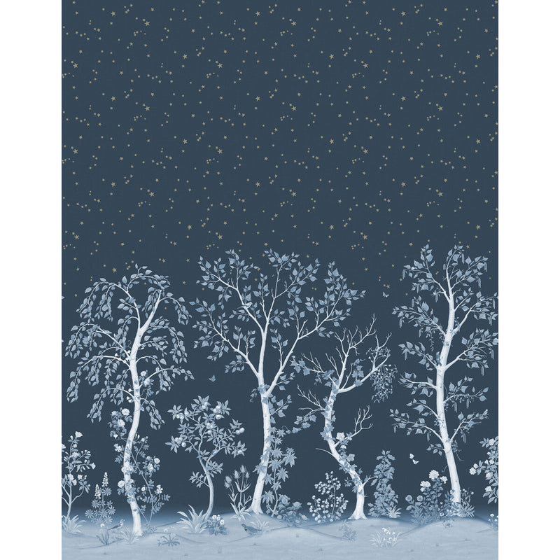 COLE & SON - SEASONAL WOODS- MIDNIGHT - Wallcovering by the EACH MIDNIGHT