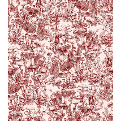 COLE & SON - FUNGI FOREST- BURGUNDY - Wallcovering by the Roll BURGUNDY