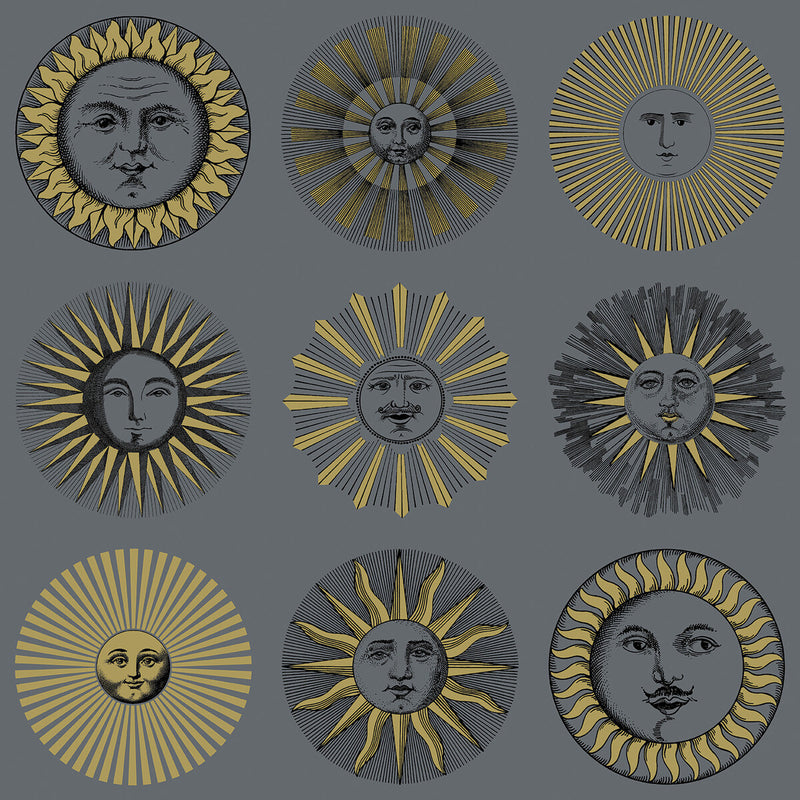 COLE & SON - SOLI- MIDNIGHT & SOFT GOLD - Wallcovering by the Roll MIDNIGHT & SOFT GOLD