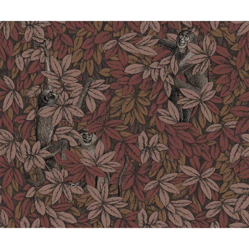 COLE & SON - FOGLIE E SCIMMIE- AUTUMNAL - Wallcovering by the Roll AUTUMNAL