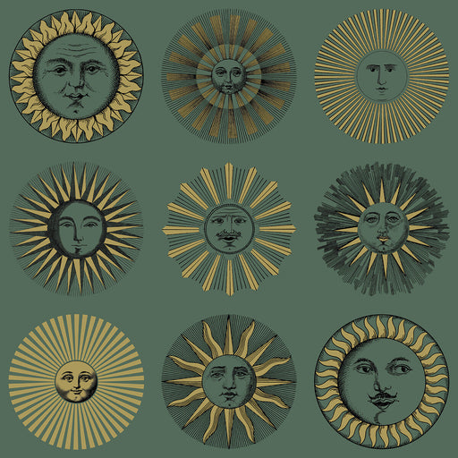 COLE & SON - SOLI- EMERALD & GOLD - Wallcovering by the Roll EMERALD & GOLD