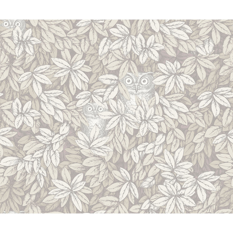 COLE & SON - FOGLIE E CIVETTE- WHITE - Wallcovering by the Roll WHITE