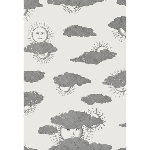 COLE & SON - SOLI E NUVOLE- BLACK WHITE - Wallcovering by the Roll BLACK WHITE
