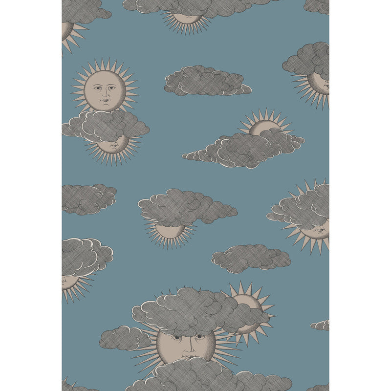 COLE & SON - SOLI E NUVOLE- TEAL - Wallcovering by the Roll TEAL